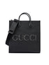 Gucci Medium Logo Tote Bag in Black Leather for Women