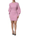 Dolce & Gabbana Pink Polyester Long Sleeves Sheath Mini Dress
