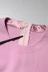 Dolce & Gabbana Pink Polyester Long Sleeves Sheath Mini Dress