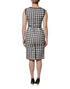 Dolce & Gabbana White Black Checkered Sleeveless Sheath Dress