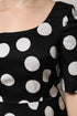 Dolce & Gabbana Black White Polka Dot Sheath Midi Dress