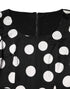 Dolce & Gabbana Black White Polka Dot Sheath Midi Dress