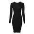 Dolce & Gabbana Black Long Sleeves Bodycon Sheath Dress