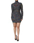 Dolce & Gabbana Black Embellished Nylon Bodycon Mini Dress