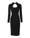 Dolce & Gabbana Black Long Sleeves Bodycon Sheath Midi Dress