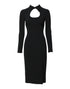 Dolce & Gabbana Black Long Sleeves Bodycon Sheath Midi Dress