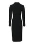 Dolce & Gabbana Black Long Sleeves Bodycon Sheath Midi Dress