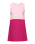 Dolce & Gabbana Pink Blue Wool Sleeveless Shift Mini Dress