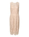 Dolce & Gabbana Beige Floral Lace Sleeveless Sheath Dress