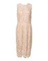 Dolce & Gabbana Beige Floral Lace Sleeveless Sheath Dress