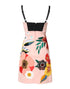 Dolce & Gabbana Pink Floral Print Spaghetti Strap Mini Dress