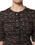 Dolce & Gabbana Brown Tweed Short Sleeves A-line Mini Dress