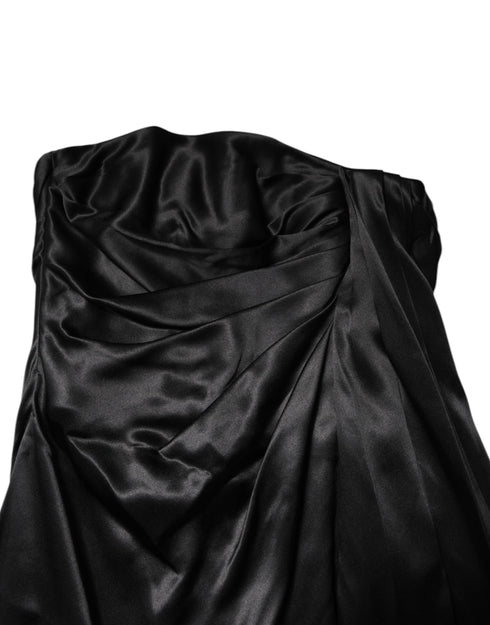 Dolce & Gabbana Black Strapless Sheath A-line Mini Dress