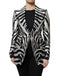 Dolce & Gabbana Black White Polyester Women Blazer Jacket