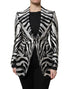 Dolce & Gabbana Black White Polyester Women Blazer Jacket