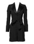 Dolce & Gabbana Black Wool Jumpsuit Dress Women Coat Jacket
