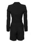 Dolce & Gabbana Black Wool Jumpsuit Dress Women Coat Jacket