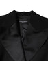 Dolce & Gabbana Black Wool Jumpsuit Dress Women Coat Jacket