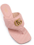 Gucci Charlotte Leather Sandals – Mystic Pink Nappa – Women's Heeled Mules