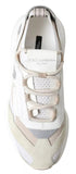 Dolce & Gabbana Daymaster White Beige Leather Sneakers – Luxury Sport Shoes