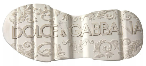 Dolce & Gabbana Daymaster White Beige Leather Sneakers – Luxury Sport Shoes