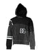 Dolce & Gabbana Black White Stripe Hooded Sweatshirt Sweater