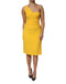 Dolce & Gabbana Yellow One Shoulder Side Slit Midi Dress