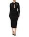 Dolce & Gabbana Black Long Sleeves Sheath Midi Dress