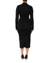 Dolce & Gabbana Black Long Sleeves Sheath Midi Dress