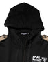 Dolce & Gabbana Black Logo Hooded Full Zip Sweatshirt Jacket
