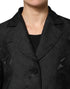 Dolce & Gabbana Black Single Breasted Trench Coat Jacket