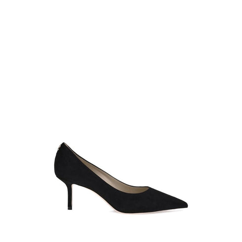 Jimmy Choo Love Black Suede Kitten Heels Pumps – Pointed Toe Shoes for Women