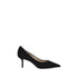Jimmy Choo Love Black Suede Kitten Heels Pumps – Pointed Toe Shoes for Women