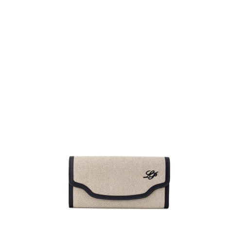 Loro Piana Beige Fabric and Leather Wallet – Women