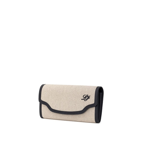 Loro Piana Beige Fabric and Leather Wallet – Women