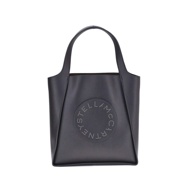 Stella McCartney Logo Tote Bag in Black Vegan Leather for Women’s
