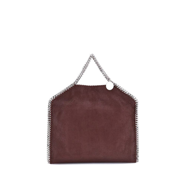 Stella McCartney Falabella Fold Over Tote Handbag Burgundy Vegan Leather for Women