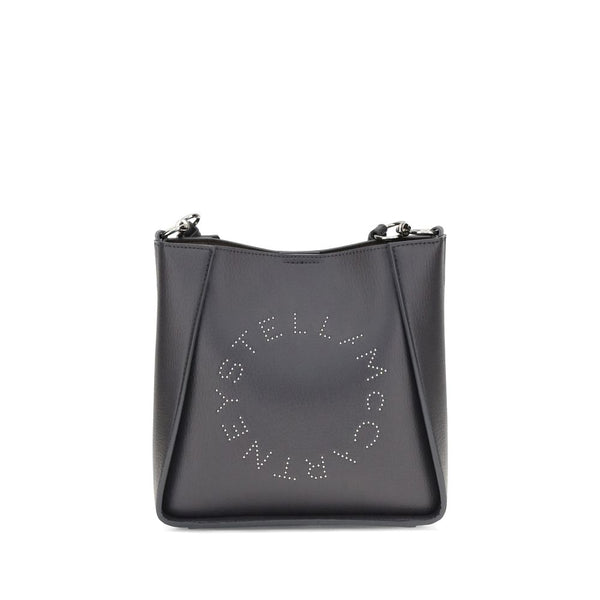 Stella McCartney Logo Shoulder Bag in Black Vegan Leather for Women