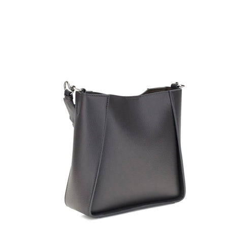 Stella McCartney Logo Shoulder Bag in Black Vegan Leather for Women