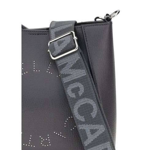 Stella McCartney Logo Shoulder Bag in Black Vegan Leather for Women