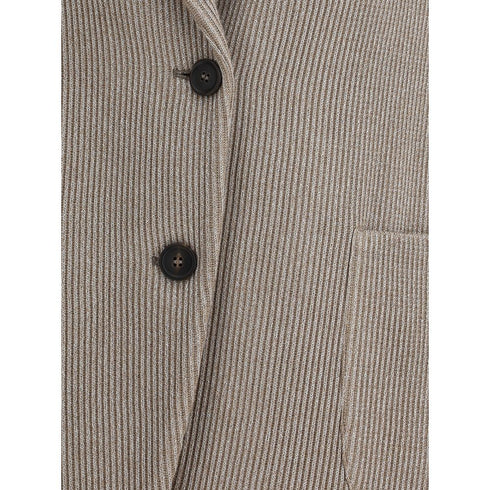 Brunello Cucinelli Ribbed deisgn lurex Jacket