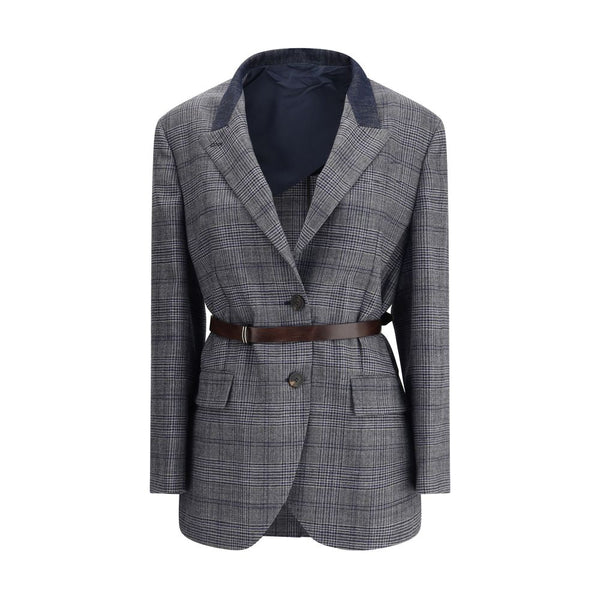 Brunello Cucinelli Prince of Wales pattern Blazer