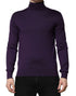 Dolce & Gabbana Purple Cashmere Turtleneck Pullover Sweater