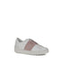 Valentino Garavani Rockstud Untitled Women's White Leather Sneakers with Pink Stud Band
