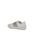 Valentino Garavani Rockstud Untitled Women's White Leather Sneakers with Pink Stud Band