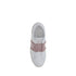 Valentino Garavani Rockstud Untitled Women's White Leather Sneakers with Pink Stud Band
