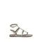 Valentino Garavani Rockstud Gladiator Sandals for Women – Ivory Off-White Calf Leather Flats