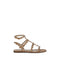 Valentino Garavani Rockstud Gladiator Sandals for Women – Brown Calf Leather Flats