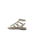 Valentino Garavani Rockstud Gladiator Sandals for Women – Ivory Off-White Calf Leather Flats