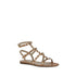 Valentino Garavani Rockstud Gladiator Sandals for Women – Brown Calf Leather Flats